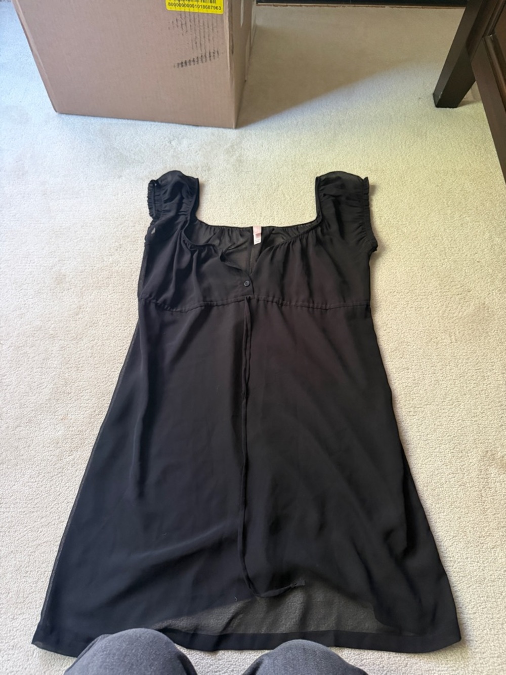 Victoria's Secret Black Sheer Chemise Slip